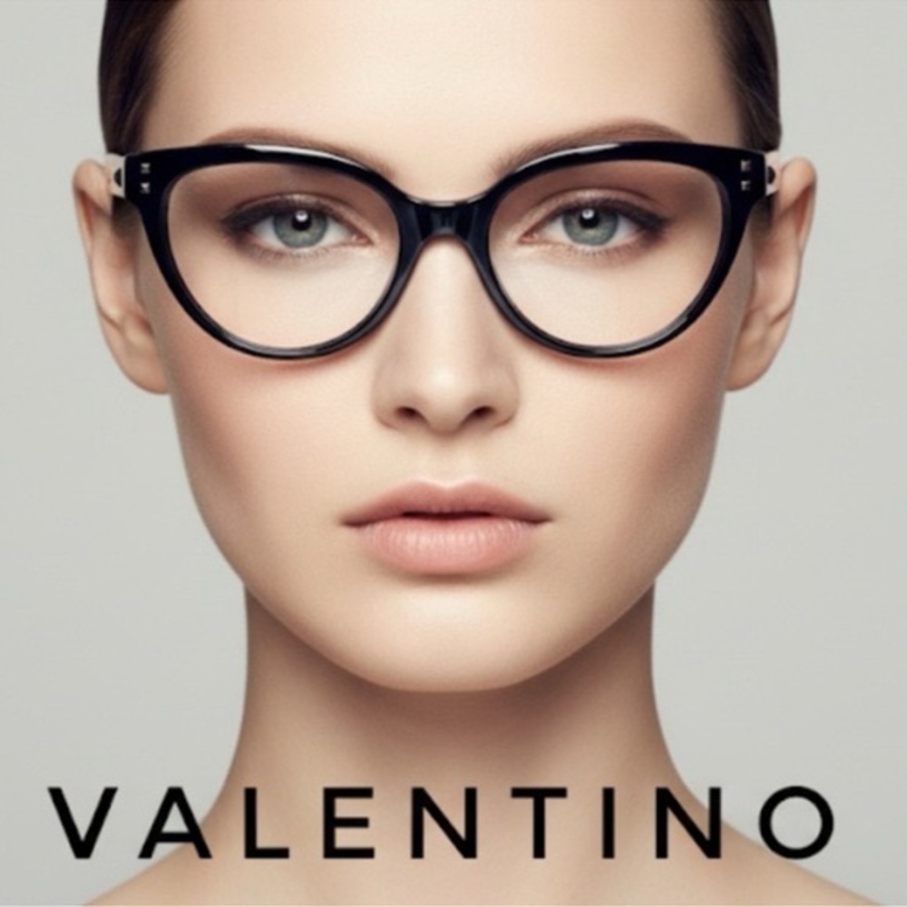 VALENTINO V2621 51-16-125 Blue Gray Eyeglasses Frames/ Silver Hardware